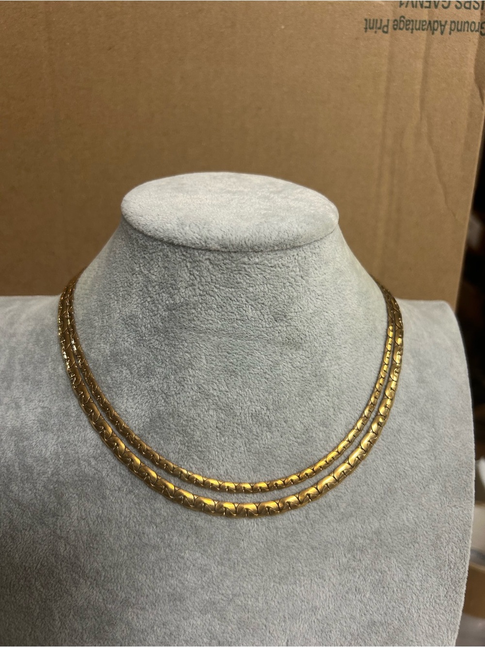 Gold-Tone  Double Strand Chain Necklace - Women Jewelry